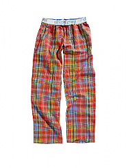 Mens Orange Check Pant