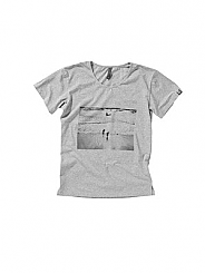 Grey Tee Beach Print
