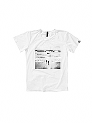 White Tee Beach Print