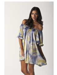 tuscan sun - ruffle puff dress