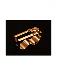 ATAT - Gold Lion 2 Finger Ring