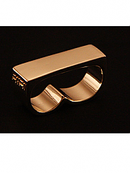 ATAT - Gold Plain 2 Finger Ring
