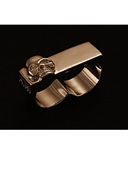 ATAT - Silver Skull 2 Finger Ring
