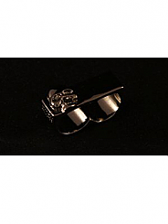ATAT - Black Skull 2 Finger Ring