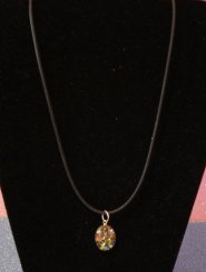 Small Sterling Silver Oval Pendant
