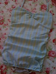 Sweetheart Tie Halter One Piece Light Blue