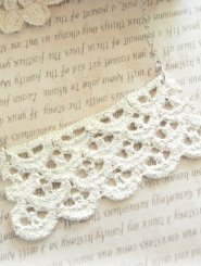Silver Lace Strip Necklace