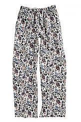 Blue Crimson Floral Pant