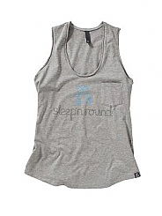 Grey Loose Singlet Logo Print