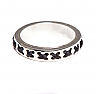 Tribal Pattern Cross Ring Black